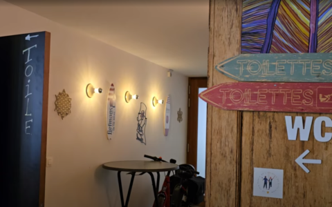 Panneau WC à l'intérieur du Trinkhall